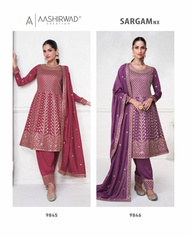 Sargam Nx By Aashirwad Heavy Premium Silk Readymade Suits Wholesale Shop In Surat